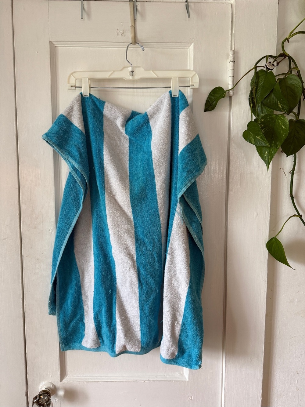 Madison Blue and White Striped Beach Towel